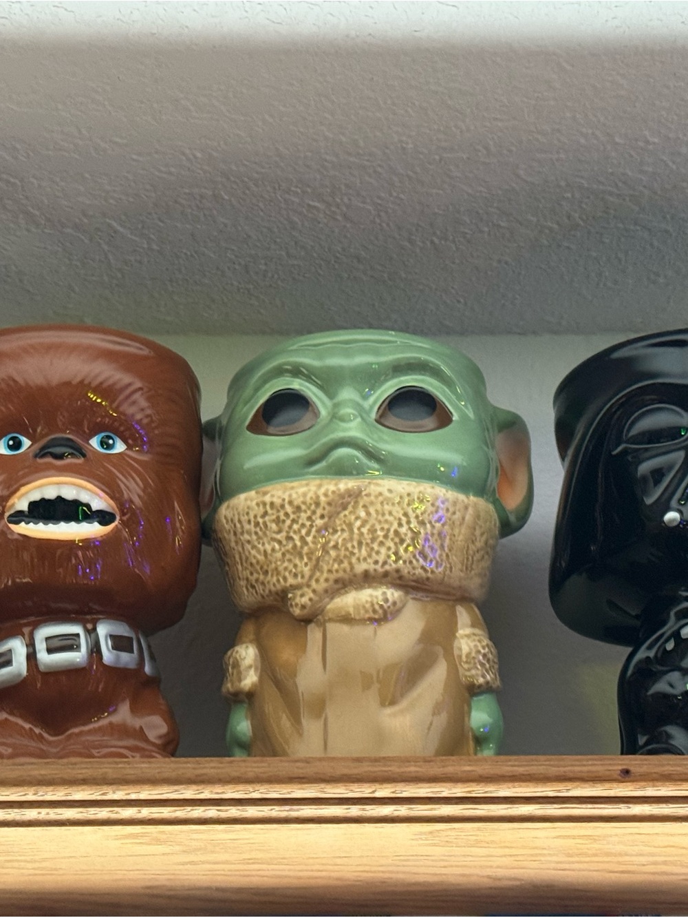 Grogu Vader and Chewbacca Ceramic Mug - Star Wars Collectibles set of 3